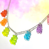 Rainbow Gummy Bear Necklace 18"