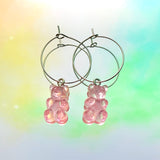 Gummy Bear Hoop Earrings - Various Colours