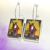 The Magician Tarot Card Hoop Earrings