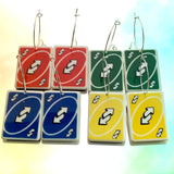 Uno Reverse Card Hoop Earrings - Various Colours