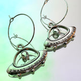 Alien Spaceship Hoops Earrings