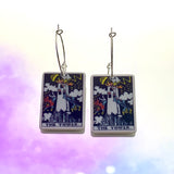 The Tower Tarot Card Hoop Earrings