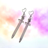 Cat Sword Hook Earrings