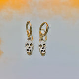 Skull Lever Back Earrings