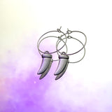 Animal Tooth Hoop Earrings