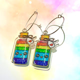 Love is Love Potion Hoop Earrings