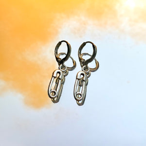 Paper Clip Leverback Earrings