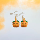 Unicorn Pumpkin Hook Earrings