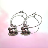 Bunny Rabbit Hoop Earrings