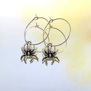 Spider Hoop Earrings