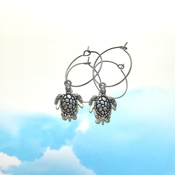 Turtle Hoop Earrings