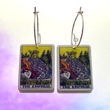 The Empress Tarot Card Hoop Earrings