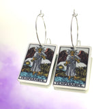 Temperance Tarot Card Hoop Earrings