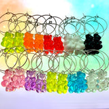 Gummy Bear Hoop Earrings - Various Colours