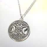 Celtic Pentagram Moon Necklace