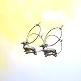 Sausage Dog Hoop Earrings