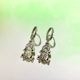 Magic Coin Frog Lever Back Earrings