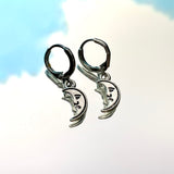 Mini Moon Lever Back Earrings