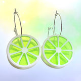 Lime Slice Hoop Earrings