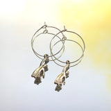 Hanging Ghost Hoop Earrings