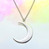 Silver Moon Necklace 22”