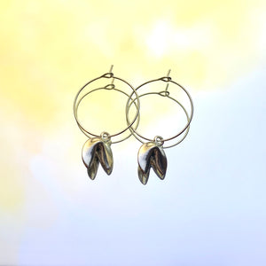 Fortune Cookie Hoop Earrings