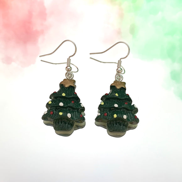 Christmas Tree Hook Earrings