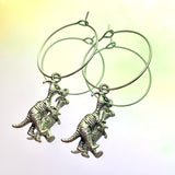 Parasaurolophus Hoop Earrings