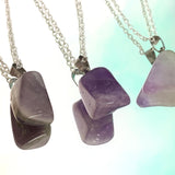 Amethyst Tumble Necklace 18”