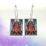 The Hierophant Tarot Card Hoop Earrings