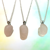 Rose Quartz Tumble Necklace 18”