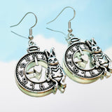 Clock & Rabbit Hook Earrings