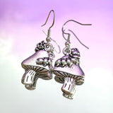 Caterpillar Mushroom Hook Earrings