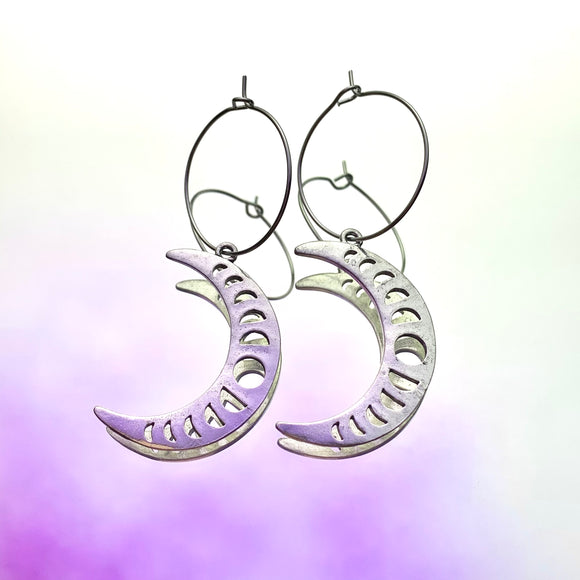 Moon Phases Hoop Earrings