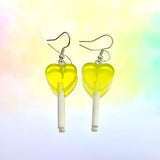 Heart Lollipop Hook Earrings