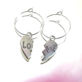 Broken Heart Hoop Earrings