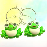 Frog Hoop Earrings