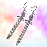 Cat Sword Hook Earrings