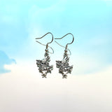 White Rabbit Hook Earrings