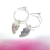 Broken Heart Hoop Earrings