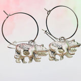 Polar Bear Hoop Earrings