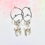 Reindeer Hoop Earrings