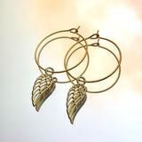 Angel Wing Hoop Earrings