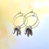 Fortune Cookie Hoop Earrings