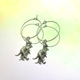 Parasaurolophus Hoop Earrings