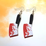 Bloody Cleaver Knife Hook Earrings