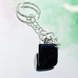 Blue Sandstone Crystal Christmas Keyring