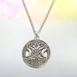 Celtic Pentagram Moon Necklace