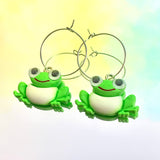 Frog Hoop Earrings