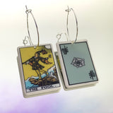 The Fool Tarot Card Hoop Earrings